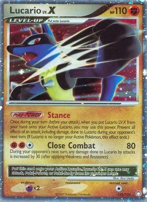 Lucario LV. X, English Pokemon card