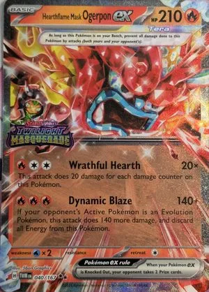 Hearthflame Mask Ogerpon [Stamped], English Pokemon card