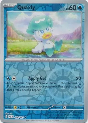 Quaxly [Reverse Holo], English Pokemon card
