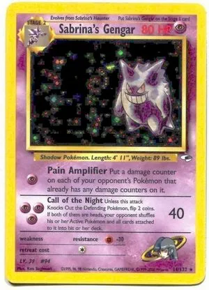 Sabrina's Gengar, English Pokemon card
