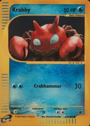 Krabby [Reverse Holo], English Pokemon card
