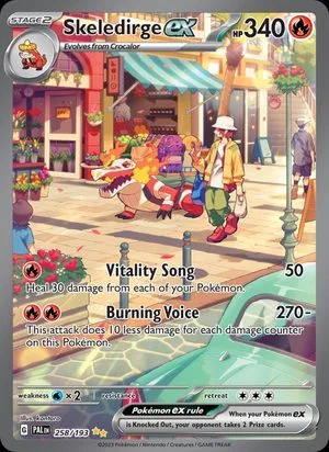 Skeledirge ex, English Pokemon card