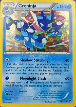 Greninja [Cracked Ice Holo], English Pokemon card