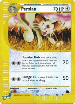 Persian [Reverse Holo], English Pokemon card