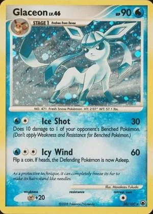 Glaceon [Cosmos Holo], English Pokemon card