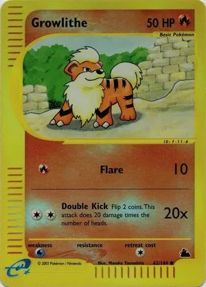 Growlithe [Reverse Holo], English Pokemon card