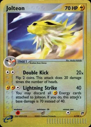 Jolteon [Reverse Holo], English Pokemon card