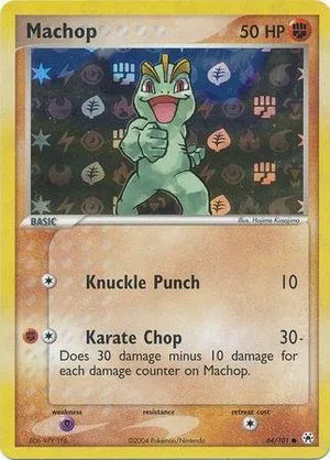 Machop [Reverse Holo], English Pokemon card