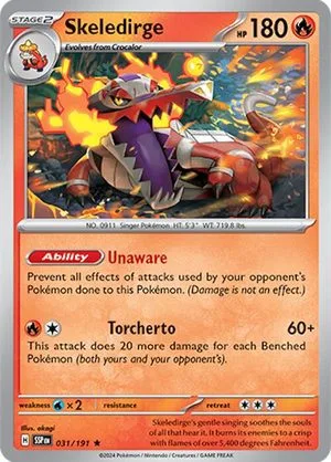 Skeledirge, English Pokemon card