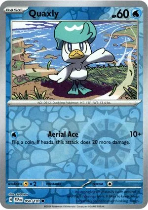 Quaxly [Reverse Holo], English Pokemon card