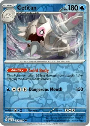 Cetitan [Reverse Holo], English Pokemon card