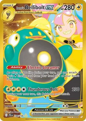 Iono's Bellibolt ex, English Pokemon card