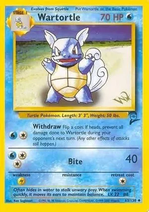 Wartortle [W Stamp], English Pokemon card