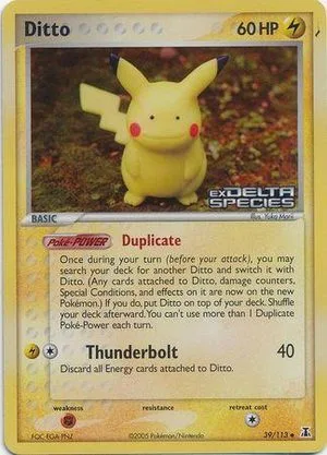 Ditto (Pikachu) [Reverse Holo], English Pokemon card