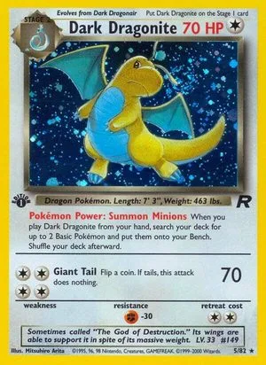 Dark Dragonite [1st Edition], English Pokemon card