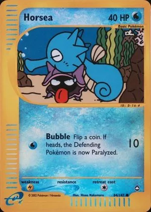 Horsea [Reverse Holo], English Pokemon card