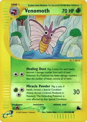 Venomoth [Reverse Holo], English Pokemon card