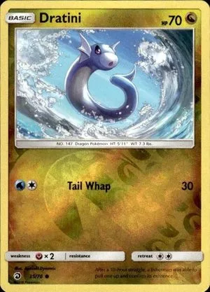 Dratini [Reverse Holo], English Pokemon card