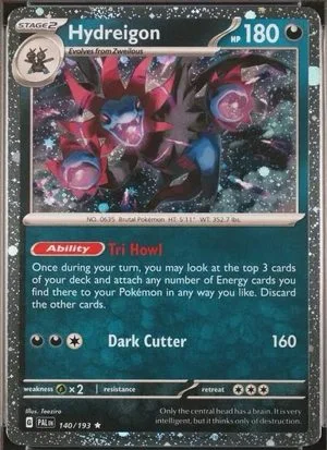 Hydreigon [Cosmos Holo], English Pokemon card