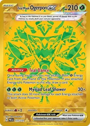 Teal Mask Ogerpon ex, English Pokemon card