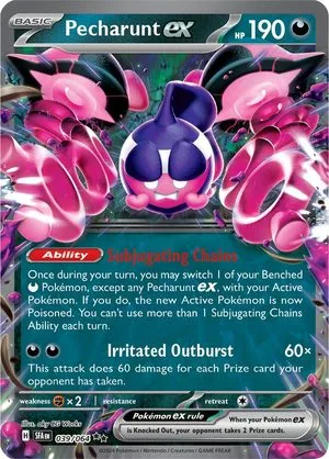 Pecharunt ex, English Pokemon card