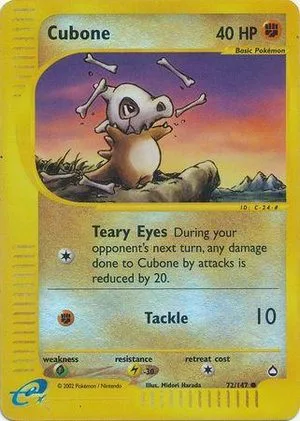 Cubone [Reverse Holo], English Pokemon card