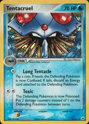Tentacruel [Reverse Holo], English Pokemon card