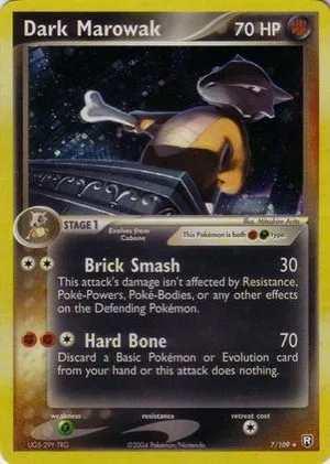 Dark Marowak [Holo], English Pokemon card