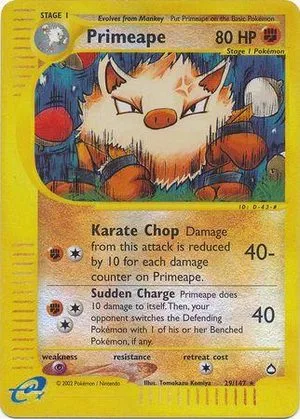 Primeape [Reverse Holo], English Pokemon card