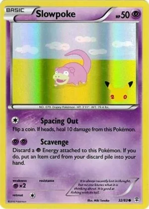 Slowpoke [20th Anniversary], English Pokemon card