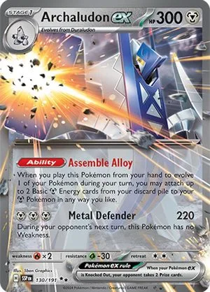 Archaludon ex, English Pokemon card