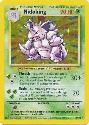 Nidoking [1999-2000], English Pokemon card