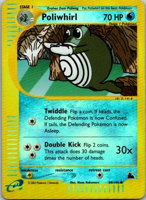 Poliwhirl [Reverse Holo], English Pokemon card