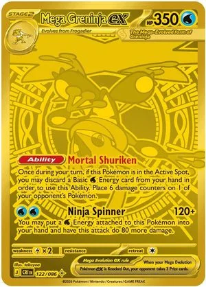Mega Greninja ex, English Pokemon card