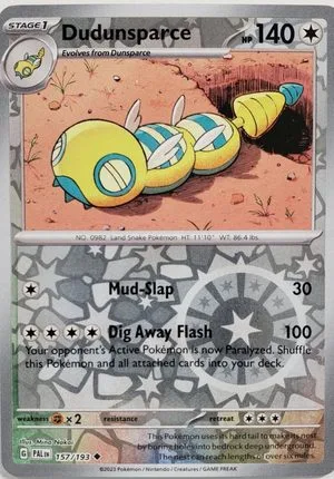 Dudunsparce [Reverse Holo], English Pokemon card