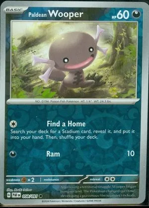 Paldean Wooper [Reverse Holo], English Pokemon card
