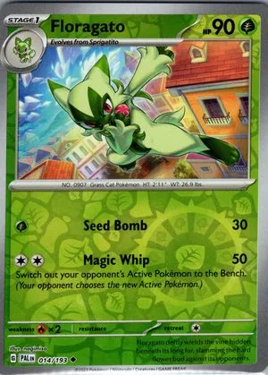 Floragato [Reverse Holo], English Pokemon card