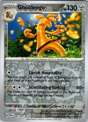 Gholdengo [Reverse Holo], English Pokemon card