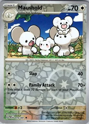 Maushold [Reverse Holo], English Pokemon card
