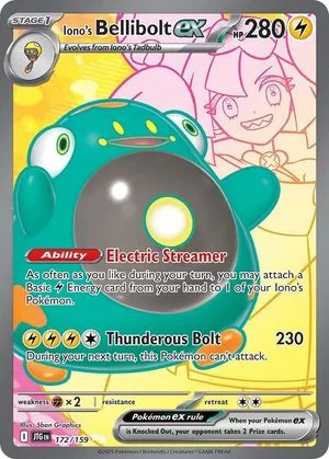 Iono's Bellibolt ex, English Pokemon card