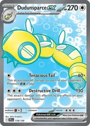 Dudunsparce ex, English Pokemon card