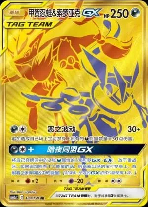 Greninja & Zoroark GX, Simplified Chinese Pokemon card