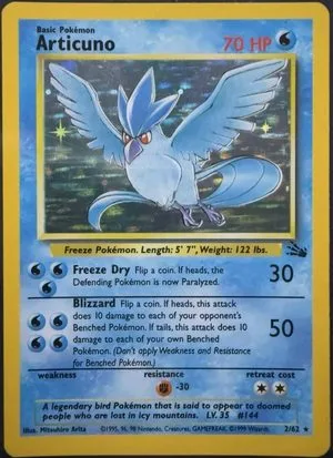 Articuno, English Pokemon card