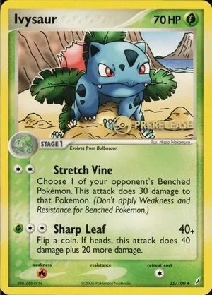 Ivysaur [Prerelease], English Pokemon card