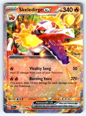 Skeledirge ex, English Pokemon card