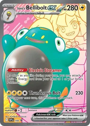 Iono's Bellibolt ex, English Pokemon card