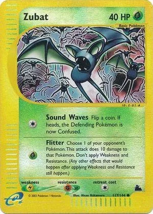 Zubat [Reverse Holo], English Pokemon card