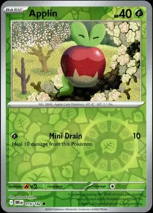 Applin [Reverse Holo], English Pokemon card