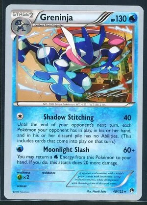 Greninja, English Pokemon card