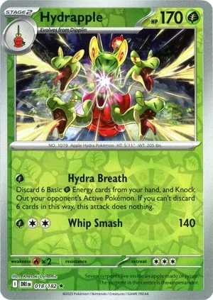 Hydrapple [Reverse Holo], English Pokemon card